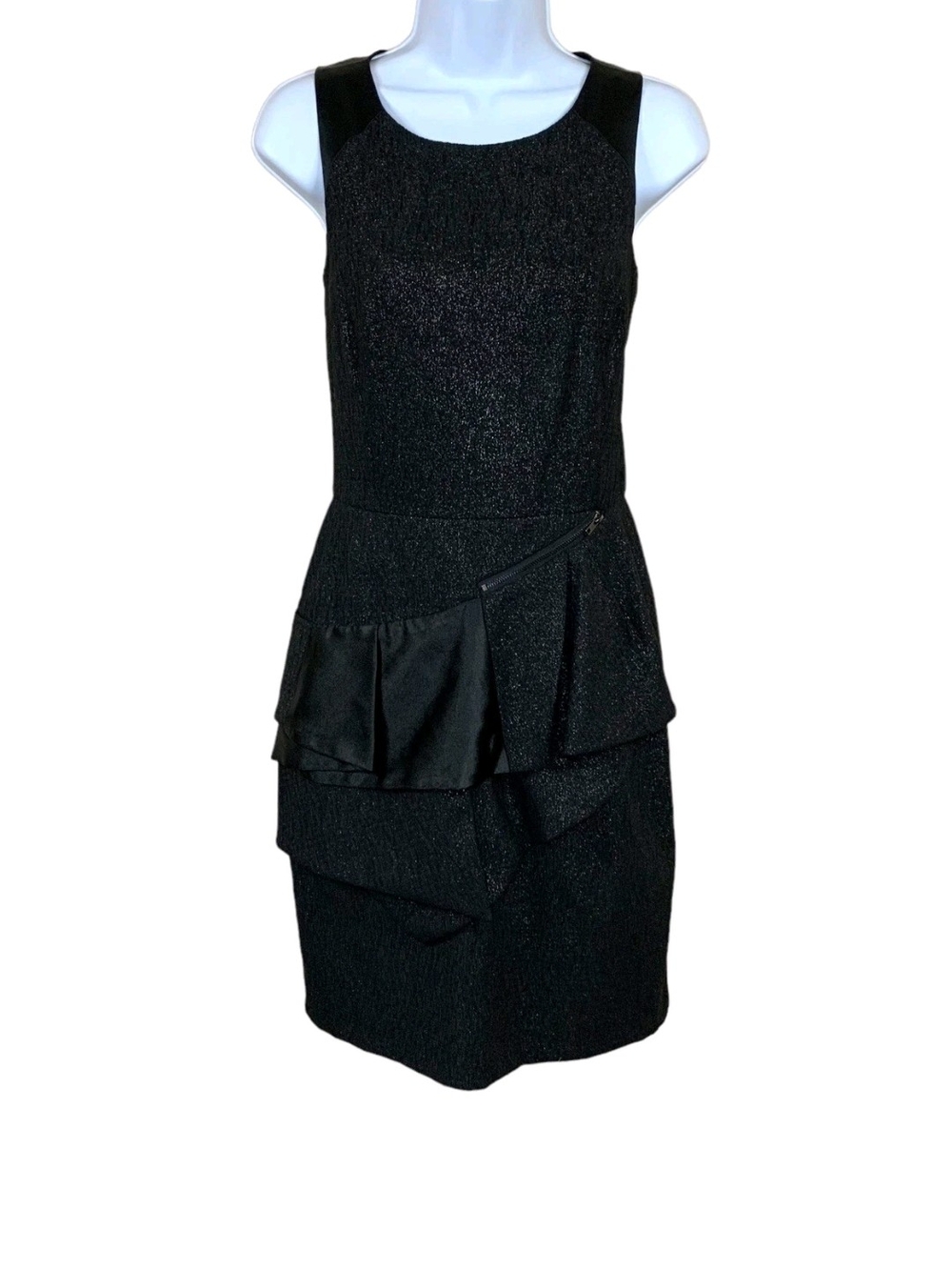 Gianni Bini Black Metallic Sleeveless  Dress